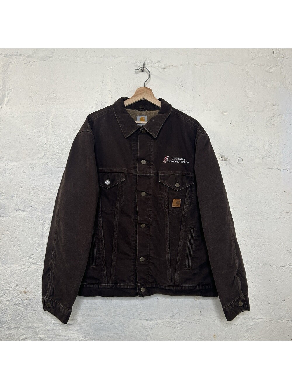 Vintage Carhartt Sherpa-Lined Trucker Jacket “Dark Brown” J233 DKB Men's X-Large